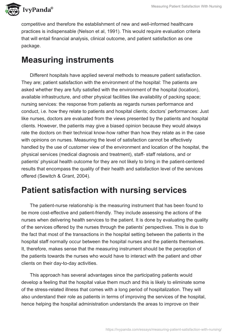 Measuring Patient Satisfaction With Nursing. Page 3