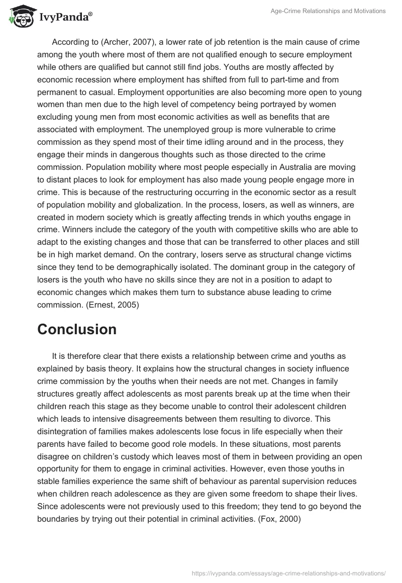 Age-Crime Relationships and Motivations. Page 4