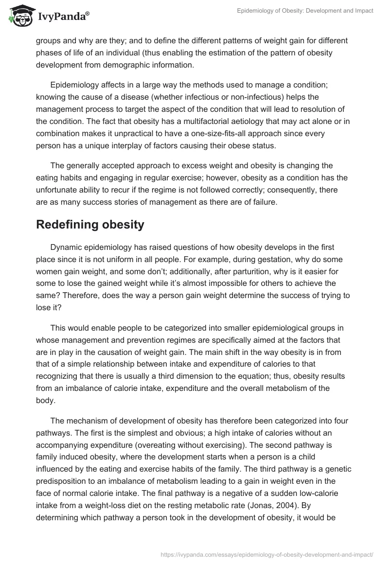 Epidemiology of Obesity: Development and Impact. Page 3
