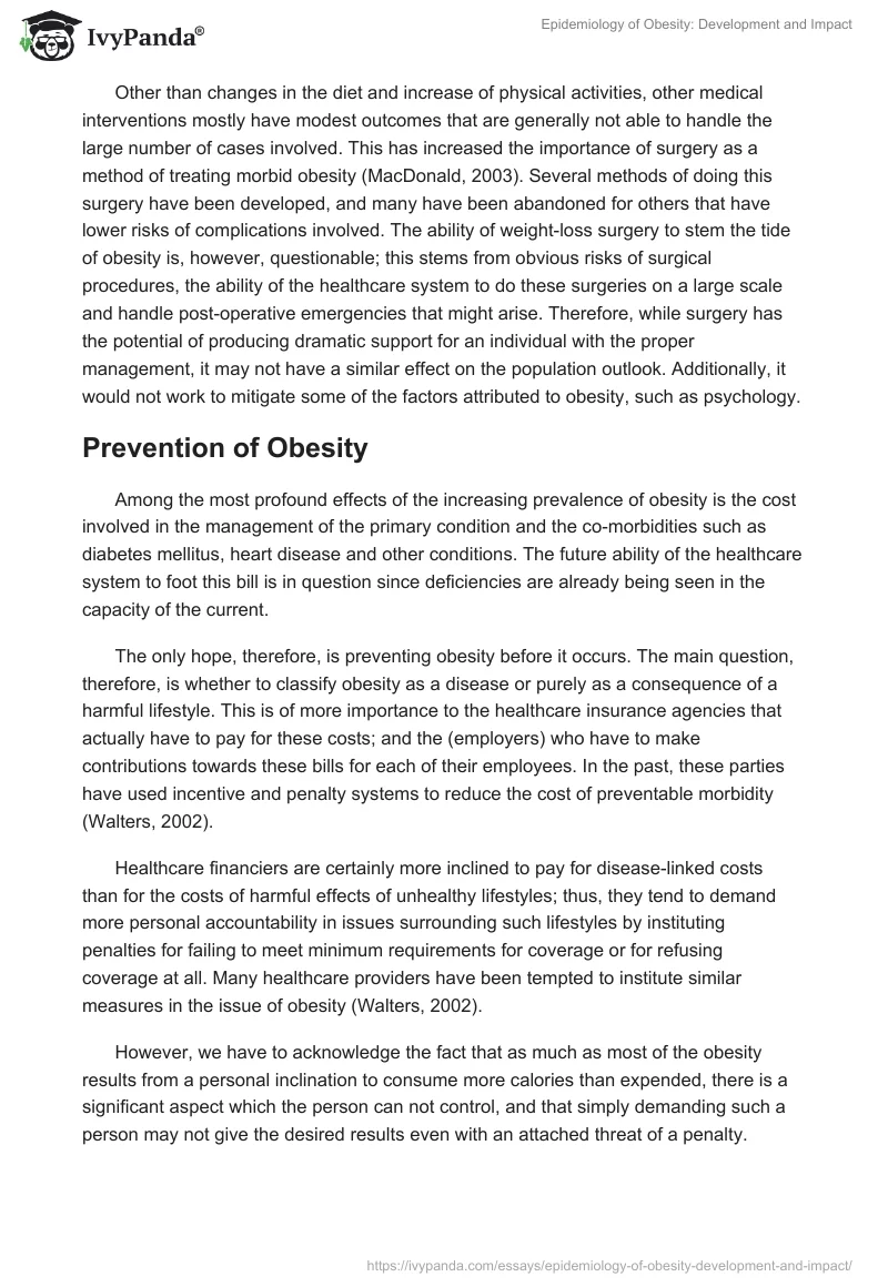 Epidemiology of Obesity: Development and Impact. Page 5