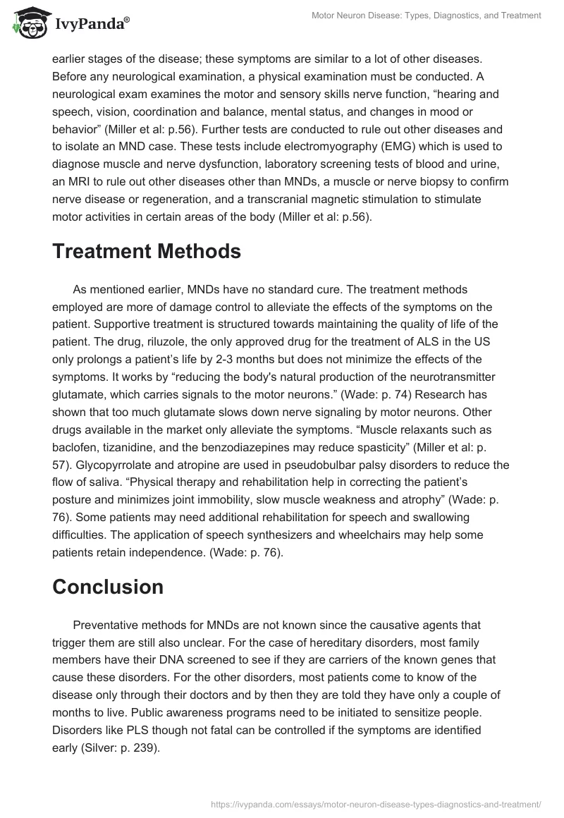 Motor Neuron Disease: Types, Diagnostics, and Treatment. Page 5