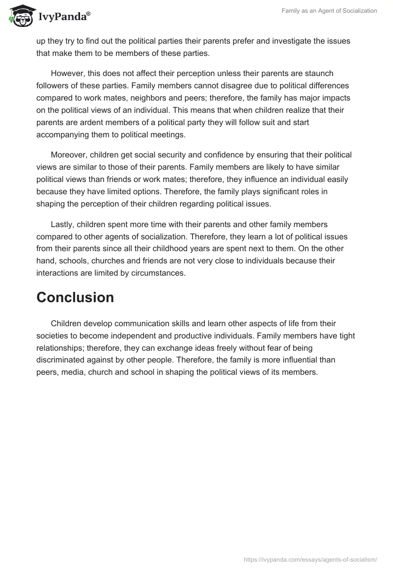 The Role of Family in Political Socialization. Page 2