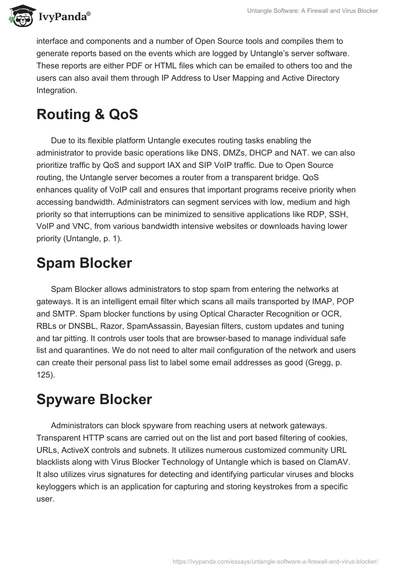 Untangle Software: A Firewall and Virus Blocker. Page 3