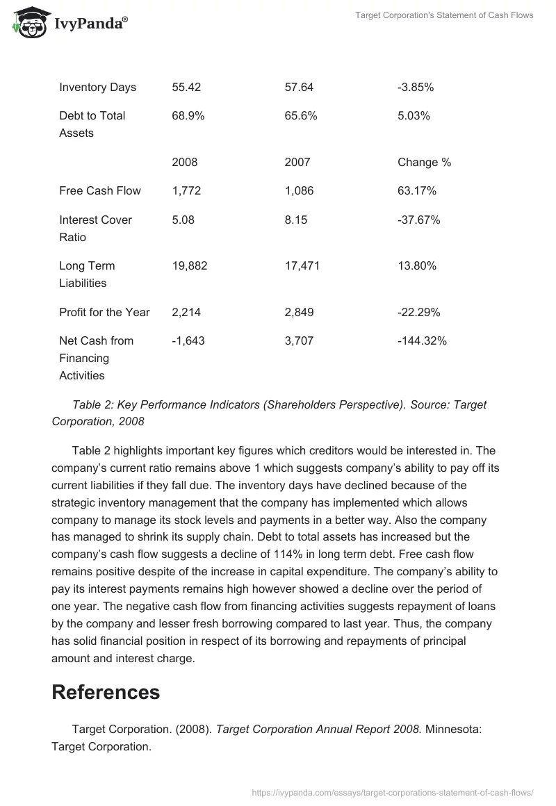 Target Corporation's Statement of Cash Flows. Page 3