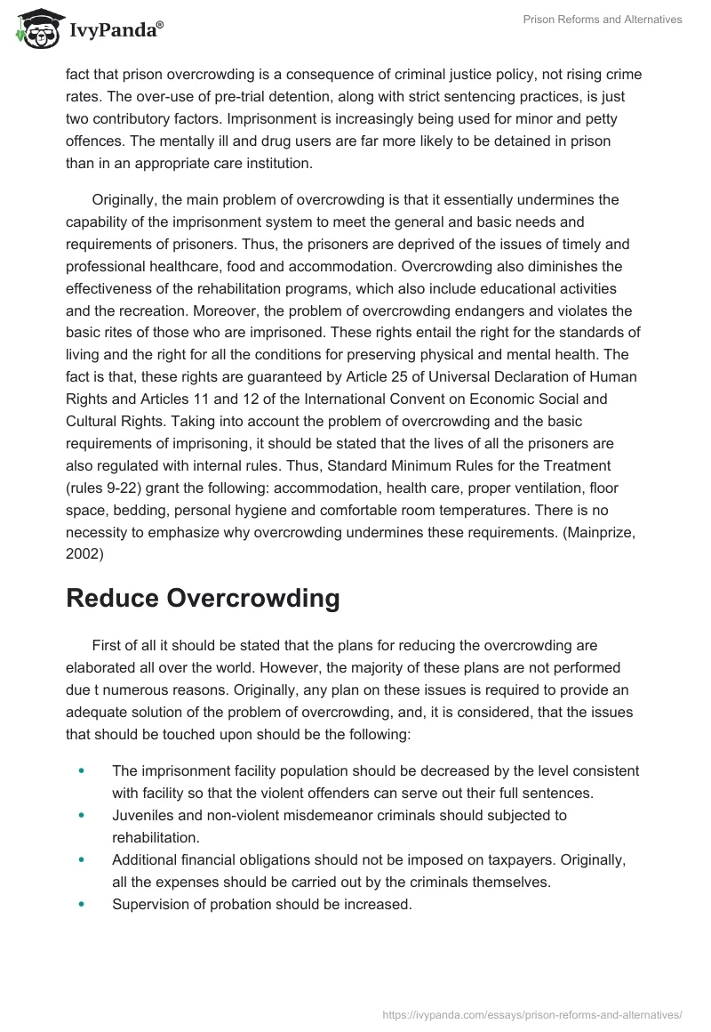 Prison Reforms and Alternatives. Page 3