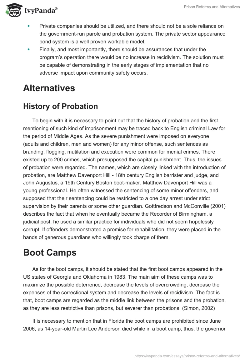 Prison Reforms and Alternatives. Page 4
