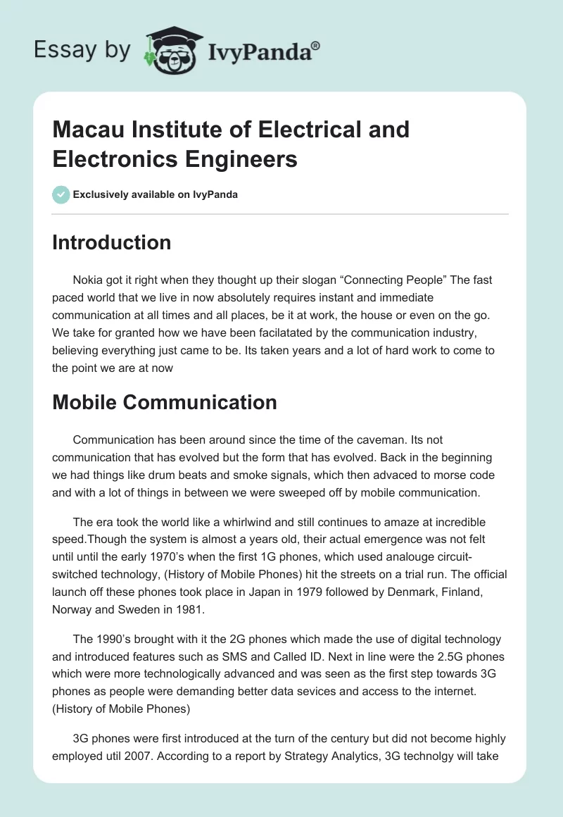 Macau Institute of Electrical and Electronics Engineers. Page 1