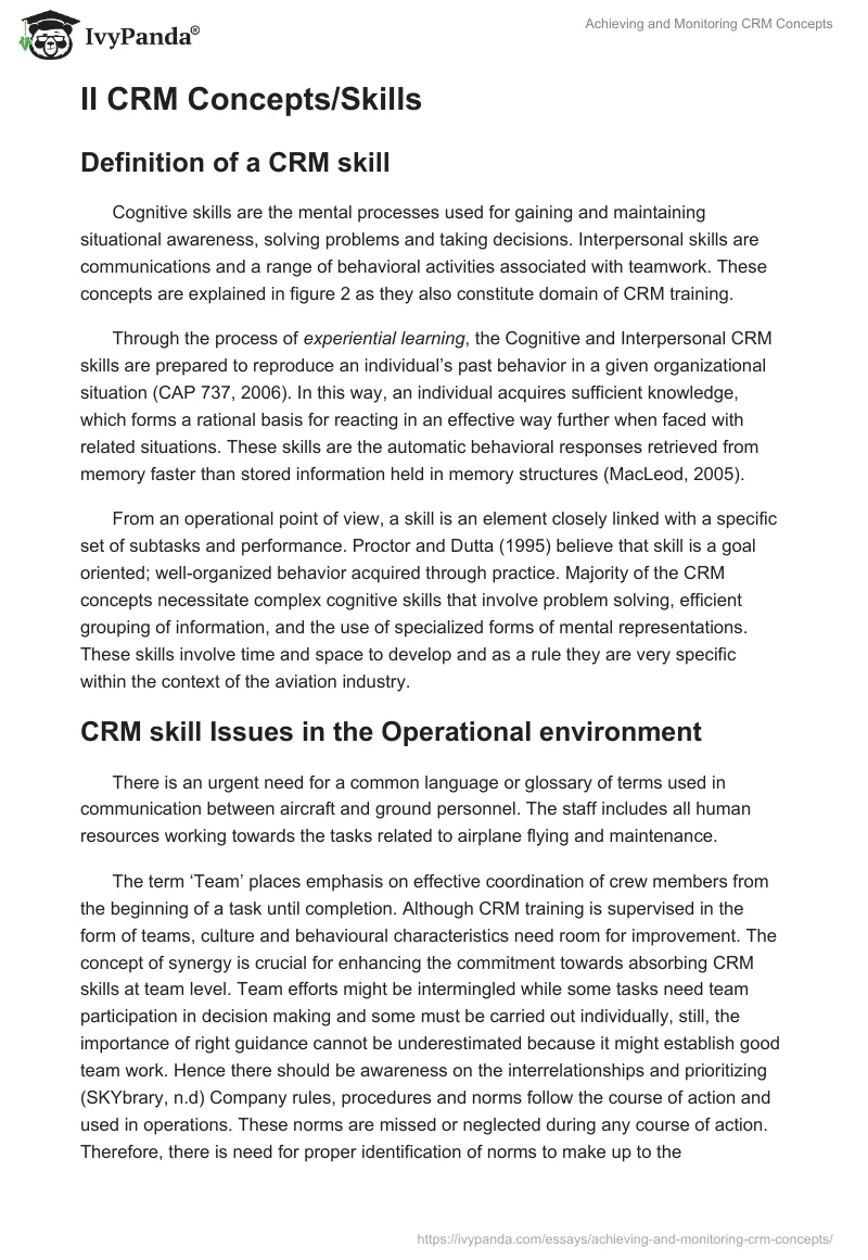 Achieving and Monitoring CRM Concepts. Page 3