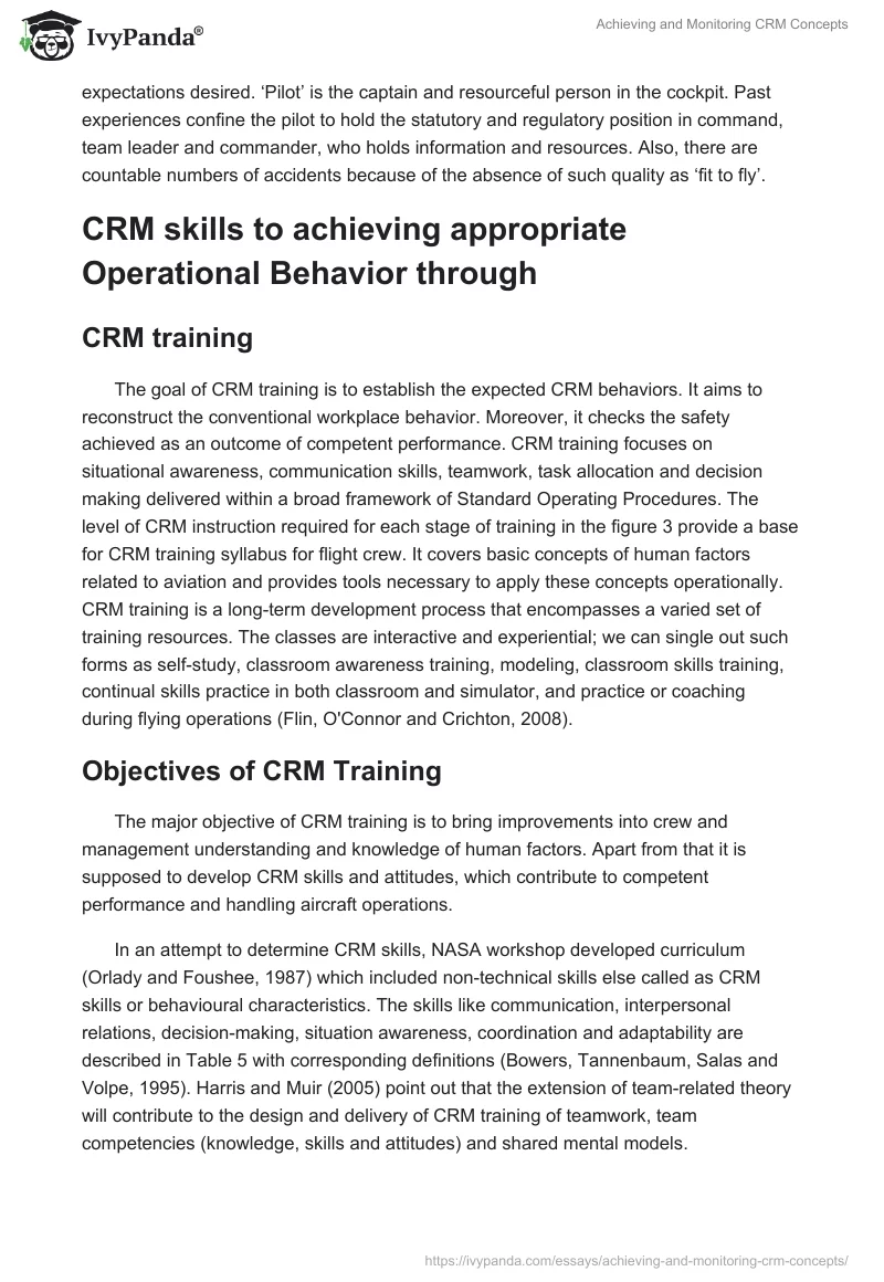 Achieving and Monitoring CRM Concepts. Page 4