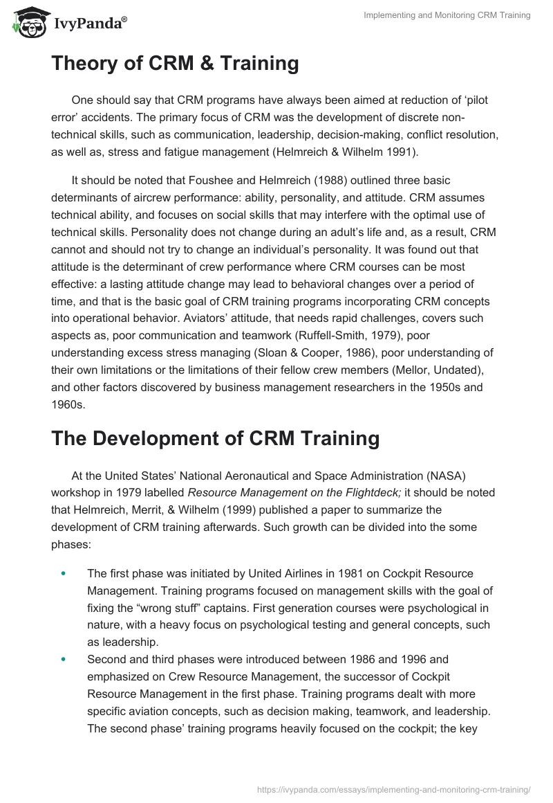 Implementing and Monitoring CRM Training. Page 2