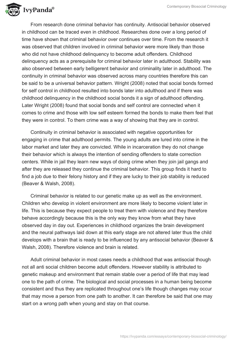 Contemporary Biosocial Criminology. Page 2