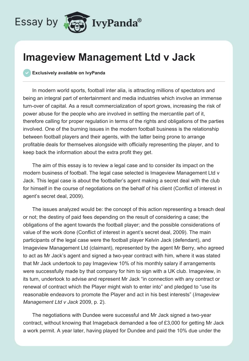 Imageview Management Ltd v Jack. Page 1