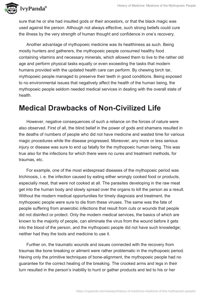 History of Medicine: Medicine of the Mythopoeic People. Page 2