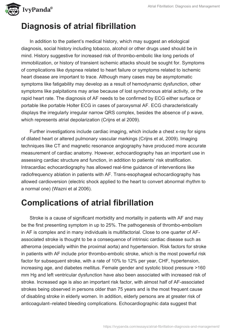 Atrial Fibrillation: Diagnosis and Management. Page 5