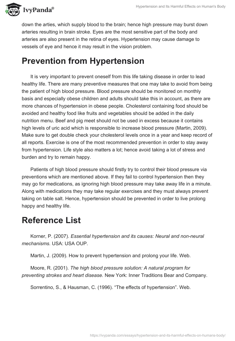 Hypertension and Its Harmful Effects on Human's Body. Page 2
