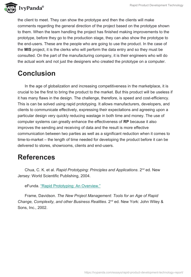 Rapid Product Development Technology. Page 5