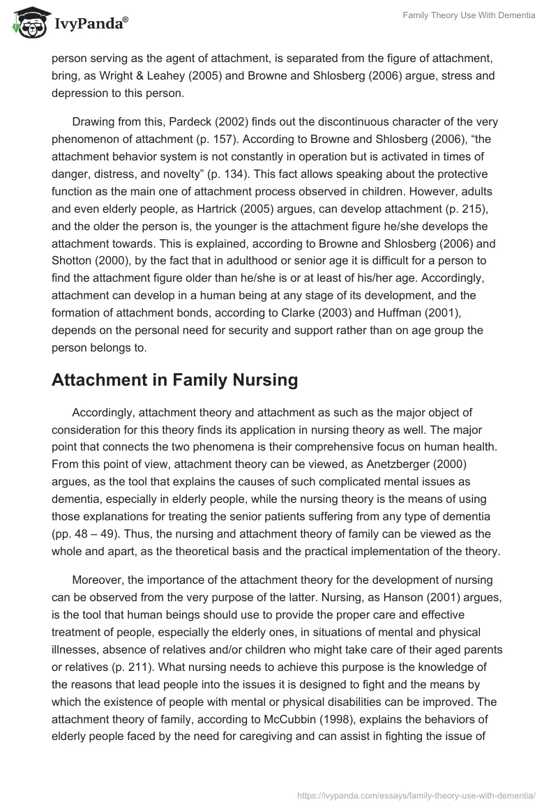 Family Theory Use With Dementia. Page 3