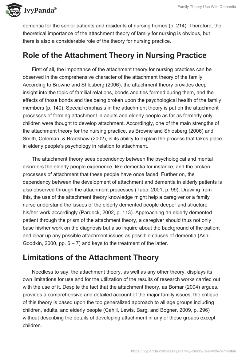 Family Theory Use With Dementia. Page 4