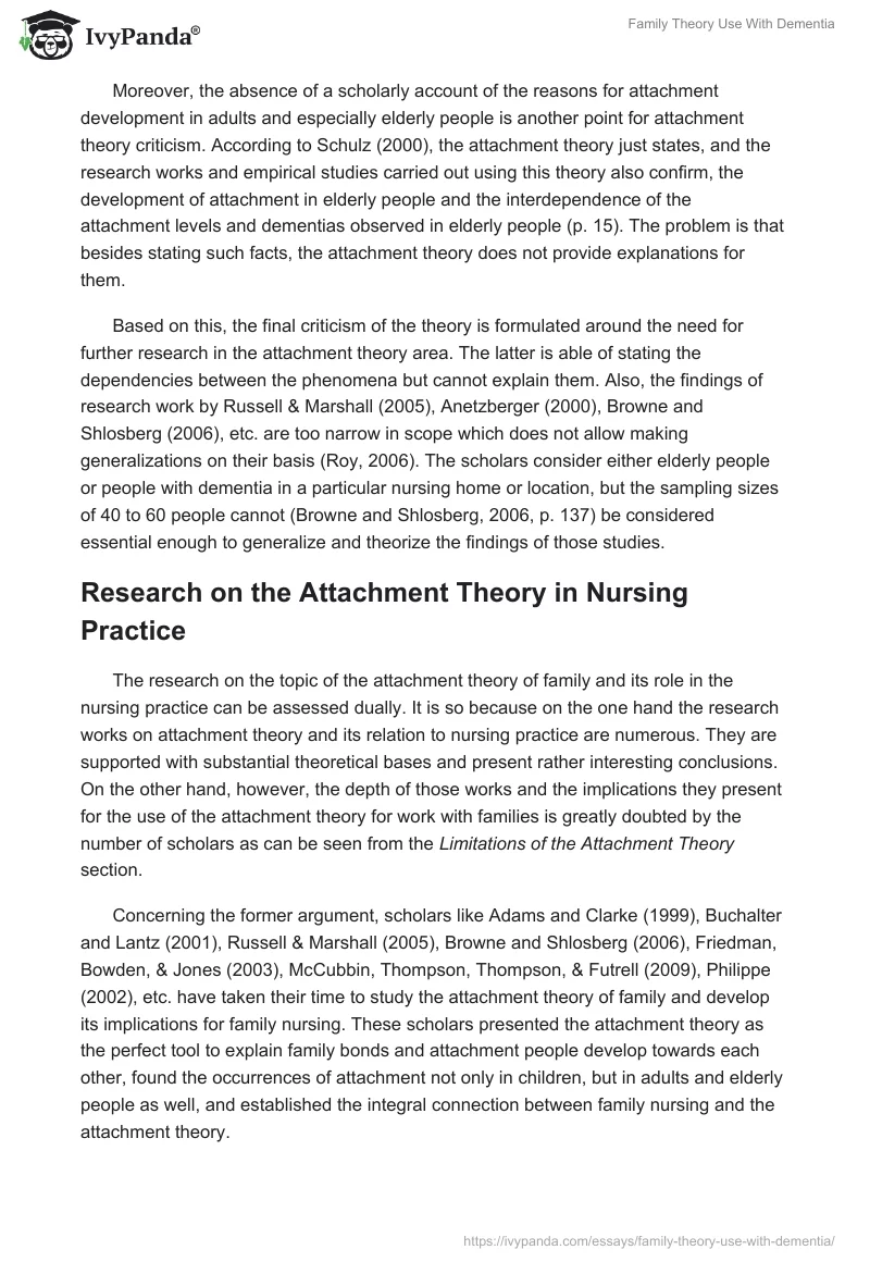 Family Theory Use With Dementia. Page 5