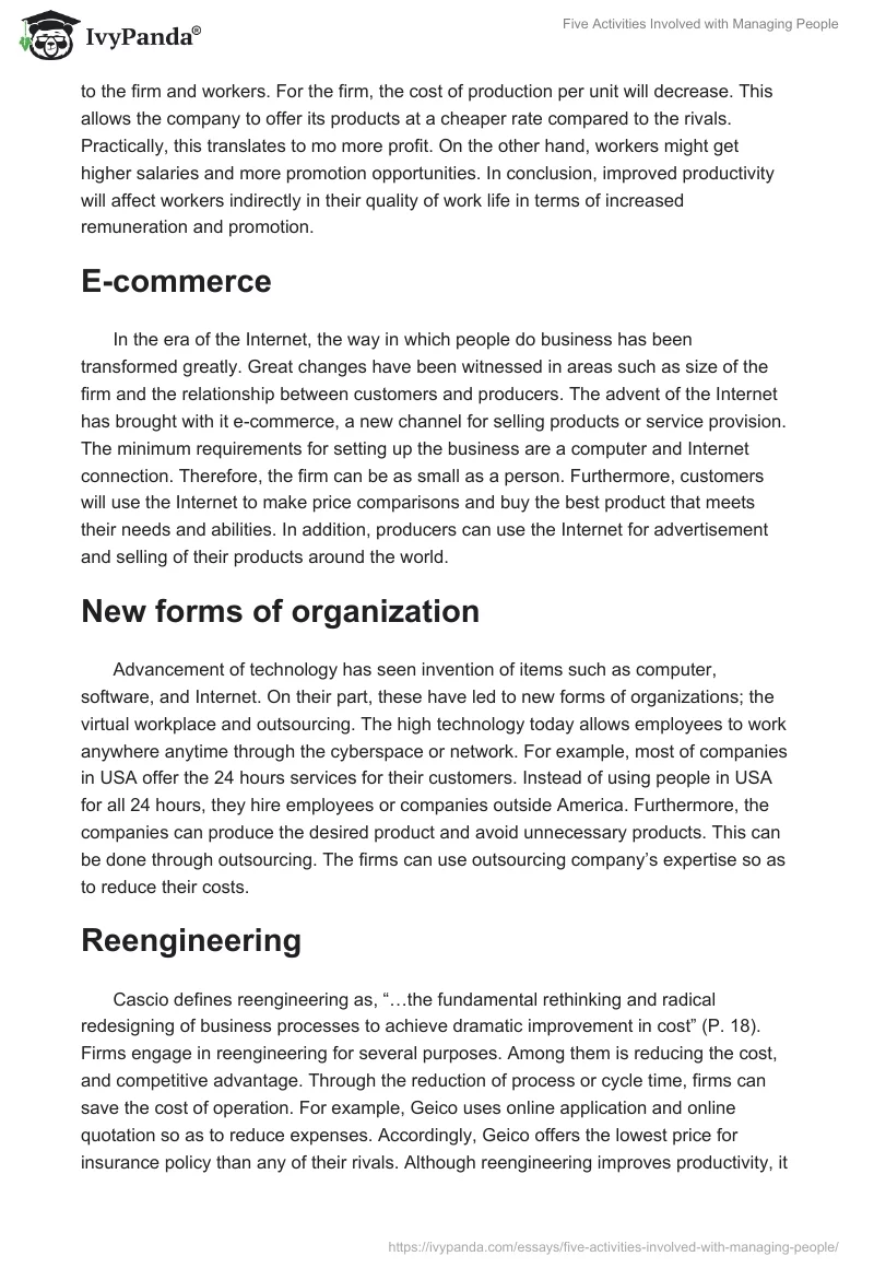 Five Activities Involved with Managing People. Page 2