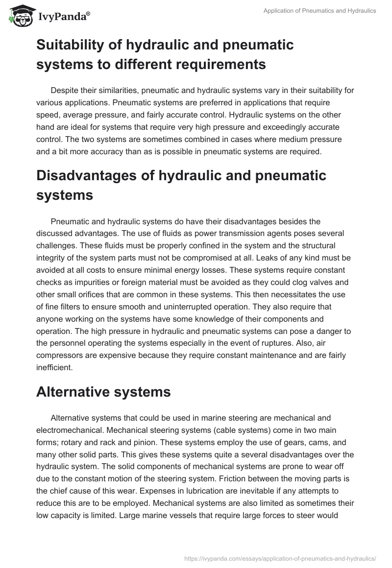 Application of Pneumatics and Hydraulics. Page 4