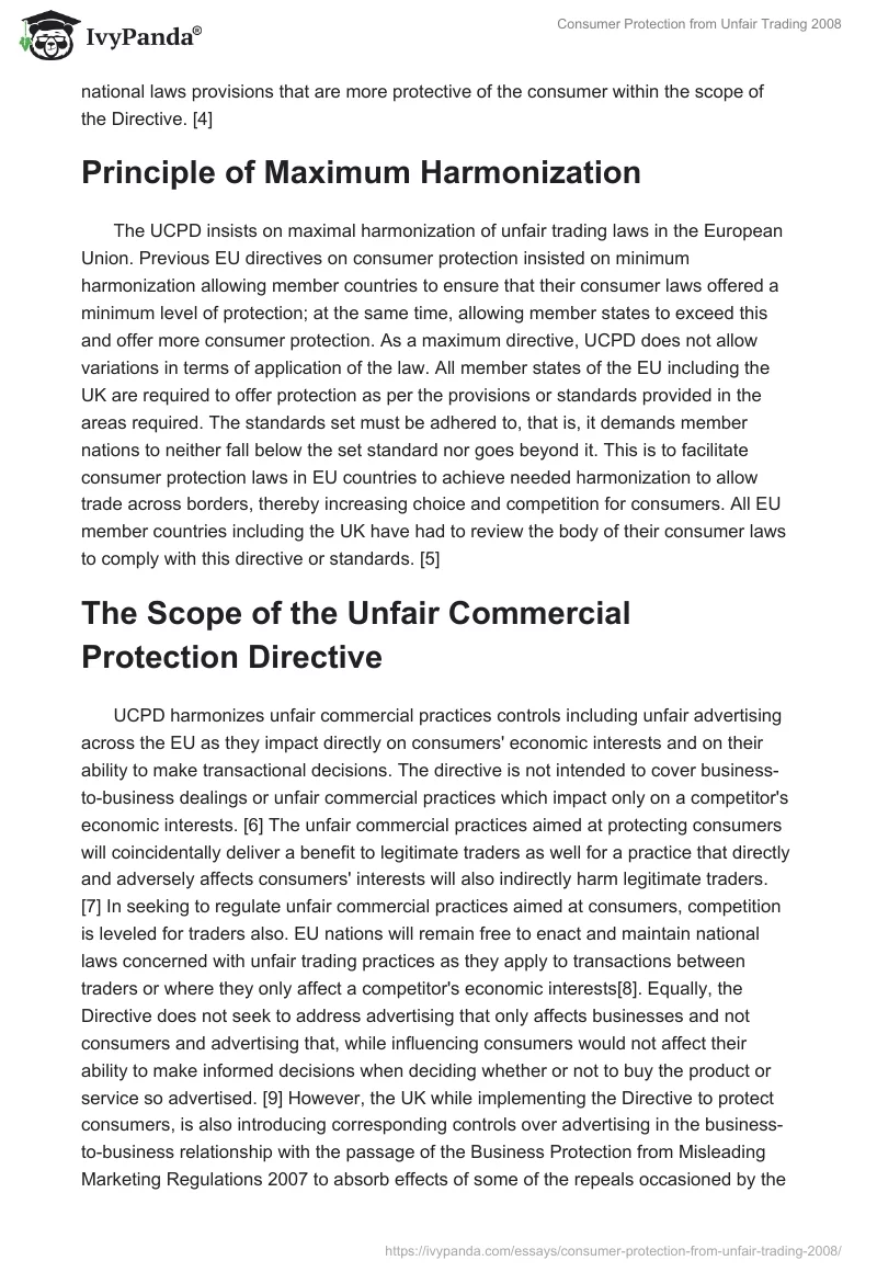 Consumer Protection from Unfair Trading 2008. Page 2