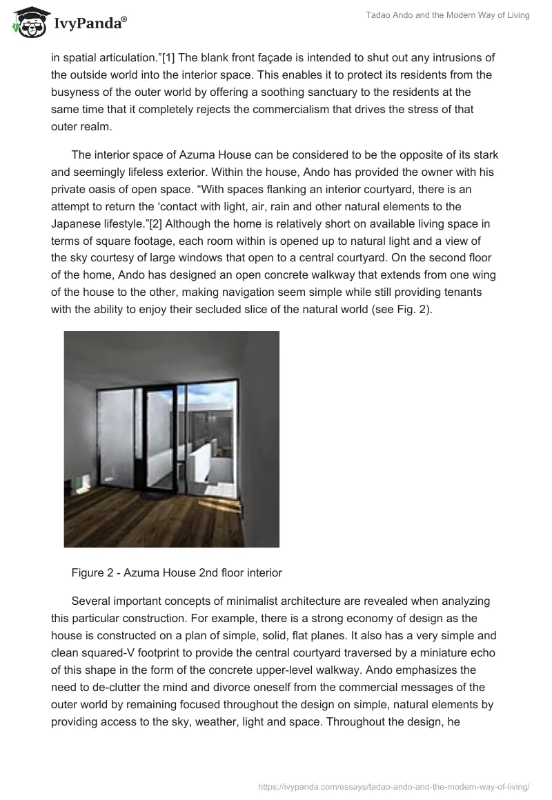 Tadao Ando and the Modern Way of Living. Page 5