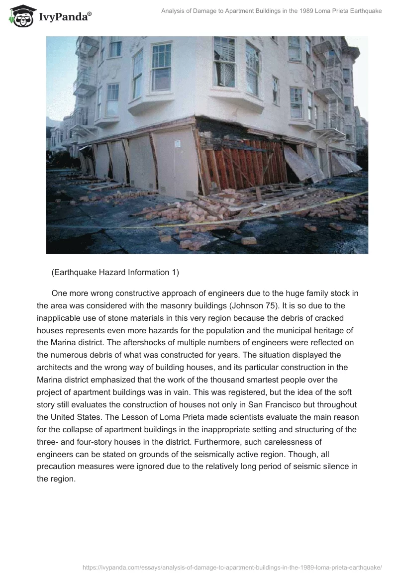Analysis of Damage to Apartment Buildings in the 1989 Loma Prieta Earthquake. Page 4
