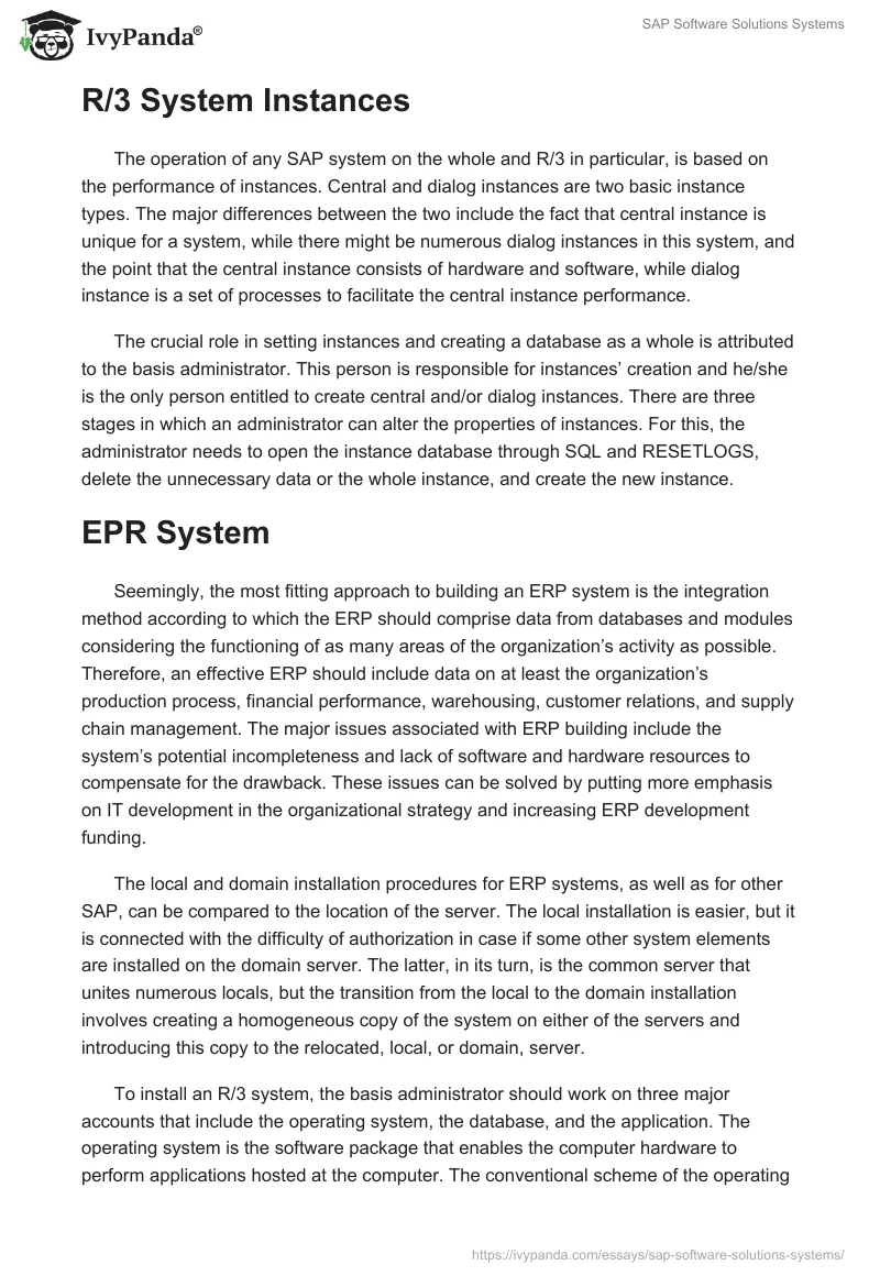 SAP Software Solutions Systems. Page 2