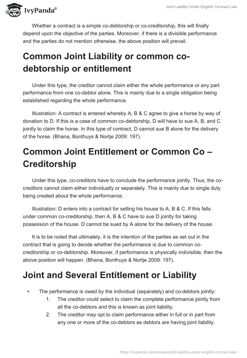 Joint Liability Under English Contract Law. Page 2