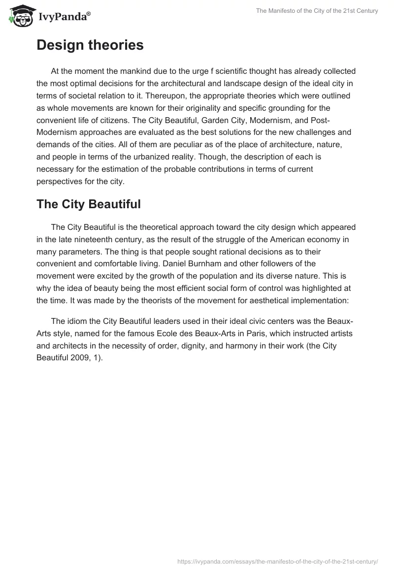 The Manifesto of the City of the 21st Century. Page 3