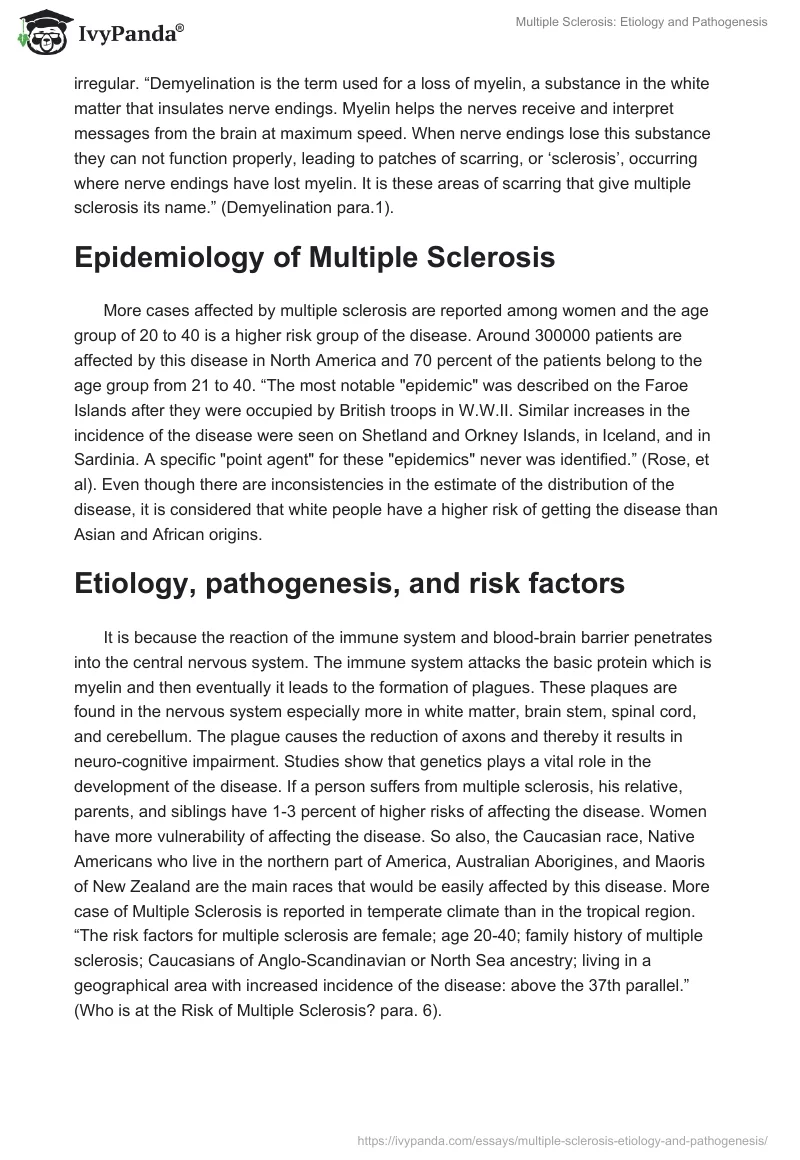 Multiple Sclerosis: Etiology and Pathogenesis. Page 2