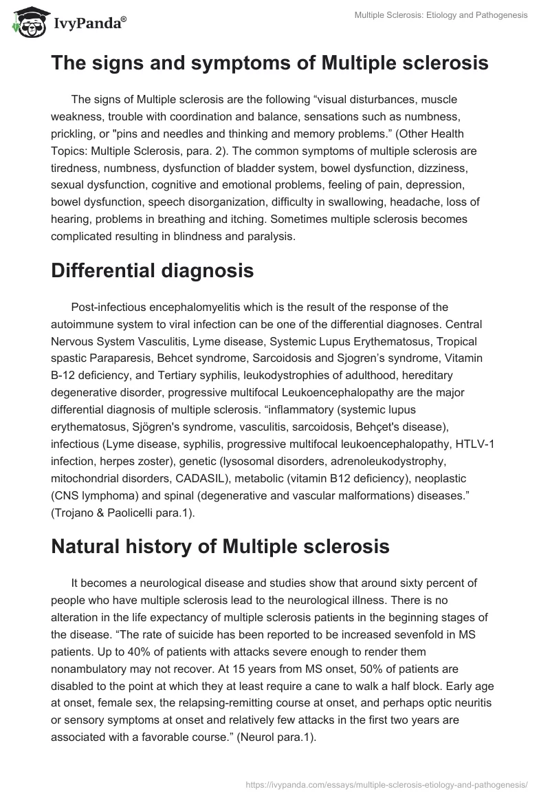 Multiple Sclerosis: Etiology and Pathogenesis. Page 3