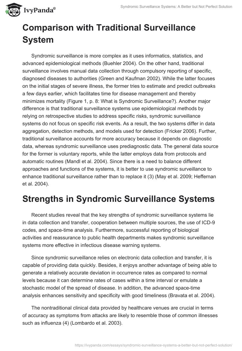 Syndromic Surveillance Systems: A Better but Not Perfect Solution. Page 2
