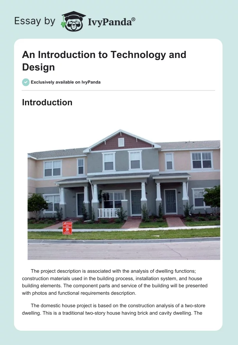 An Introduction to Technology and Design. Page 1