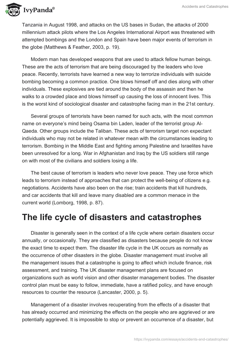 Accidents and Catastrophes. Page 4