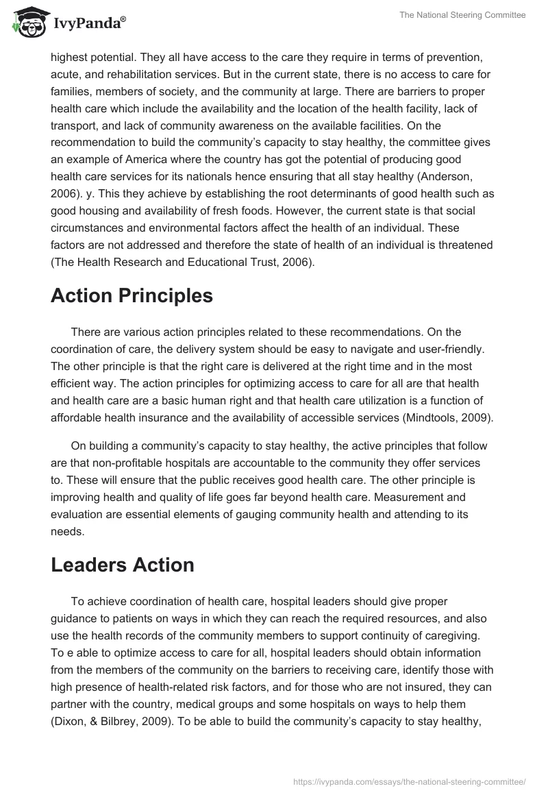 The National Steering Committee. Page 2