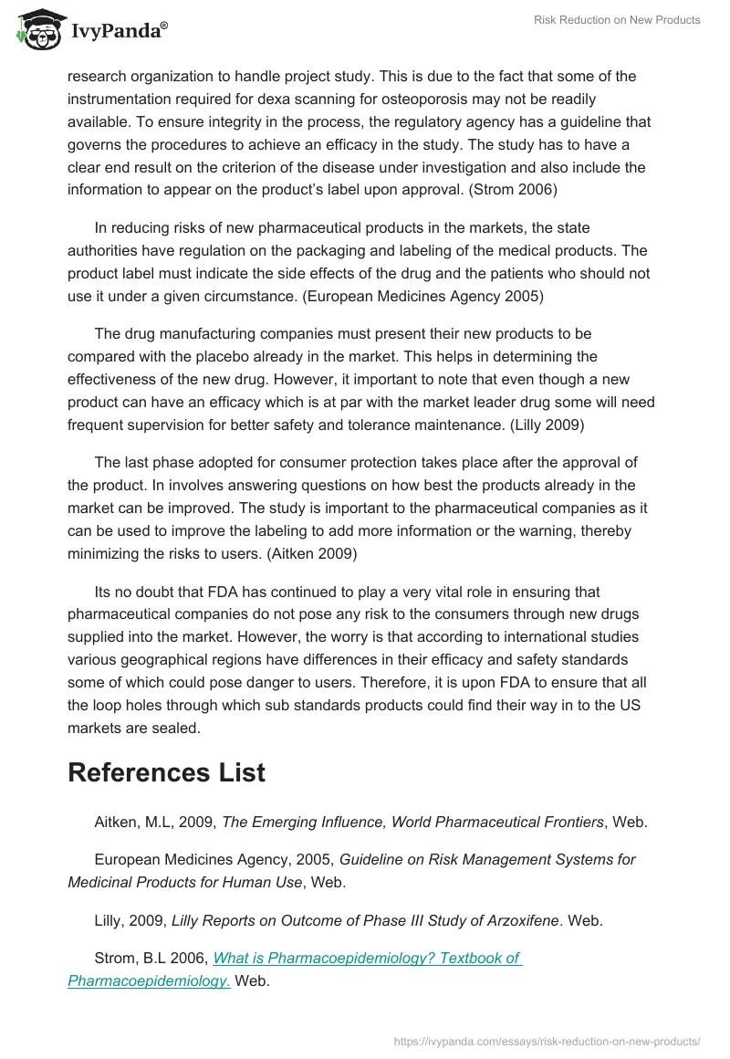 Risk Reduction on New Products. Page 2
