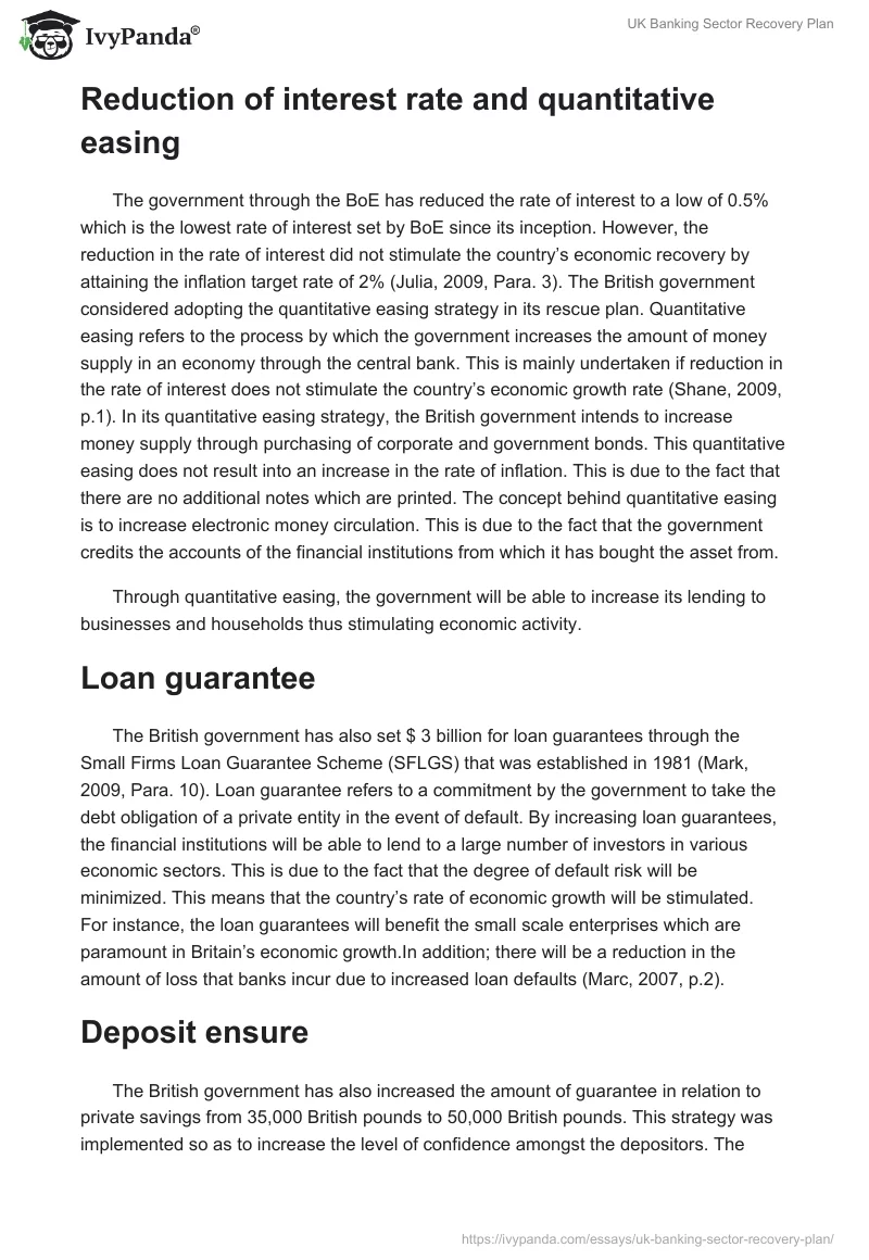 UK Banking Sector Recovery Plan. Page 3
