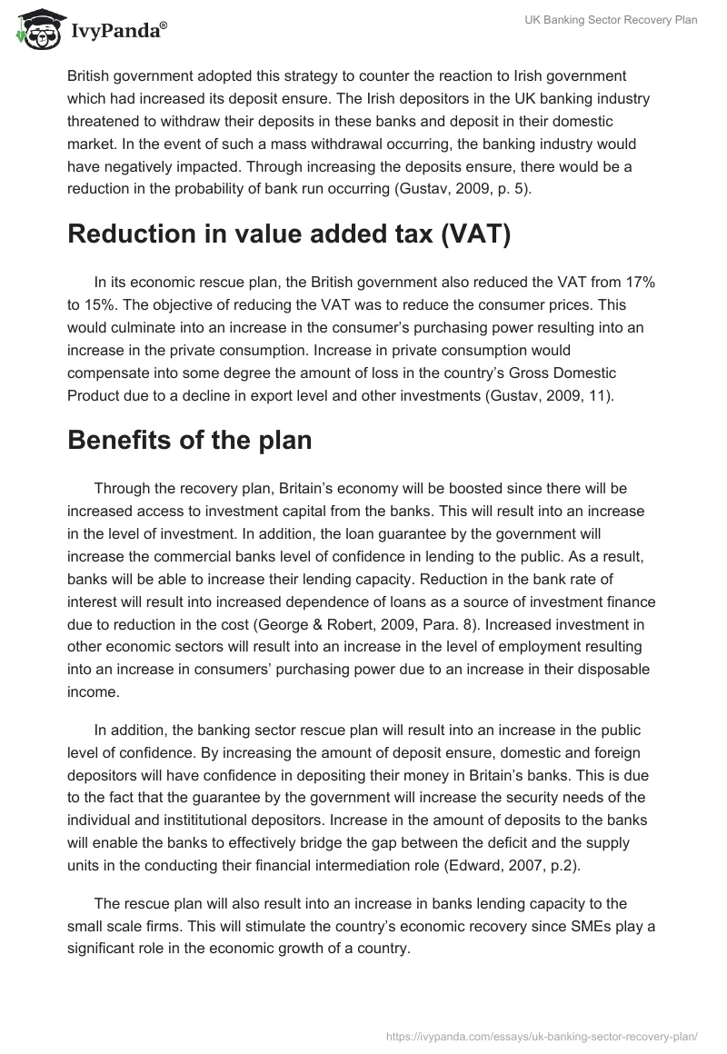 UK Banking Sector Recovery Plan. Page 4