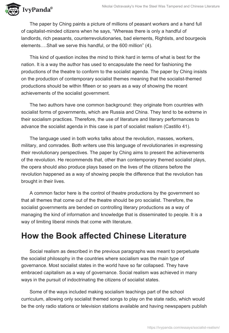 Nikolai Ostravasky's "How the Steel Was Tampered" and Chinese Literature. Page 5