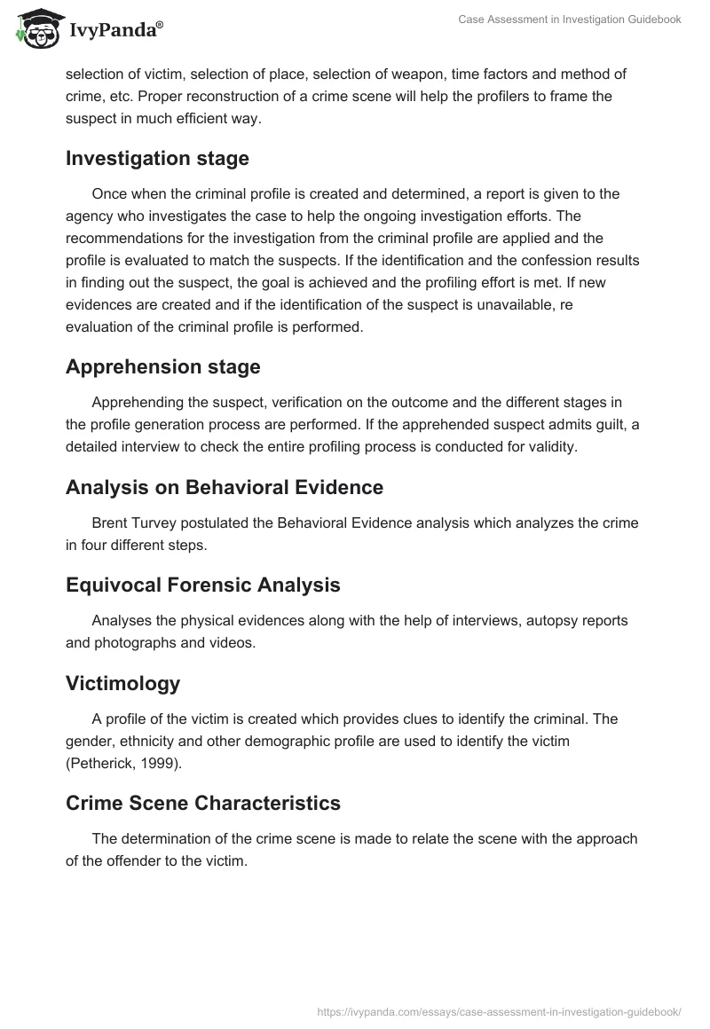 Case Assessment in Investigation Guidebook. Page 4