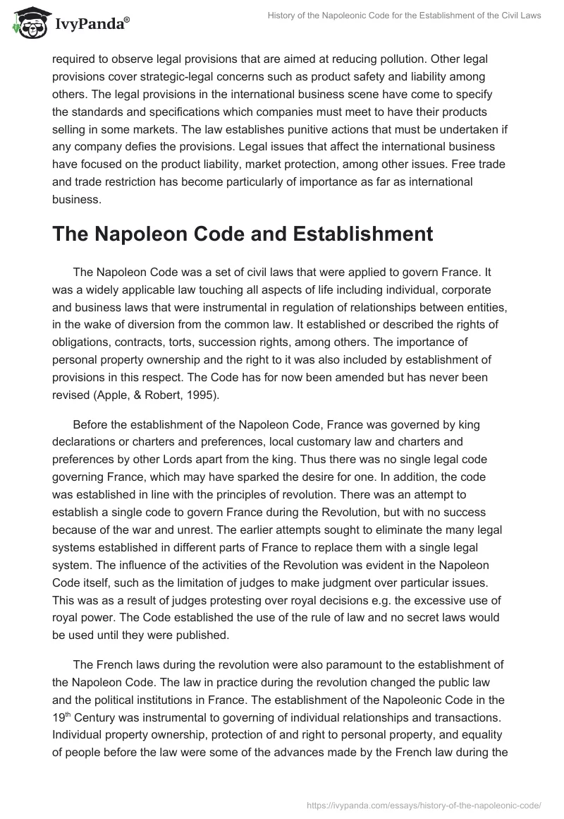 History of the Napoleonic Code for the Establishment of the Civil Laws. Page 2