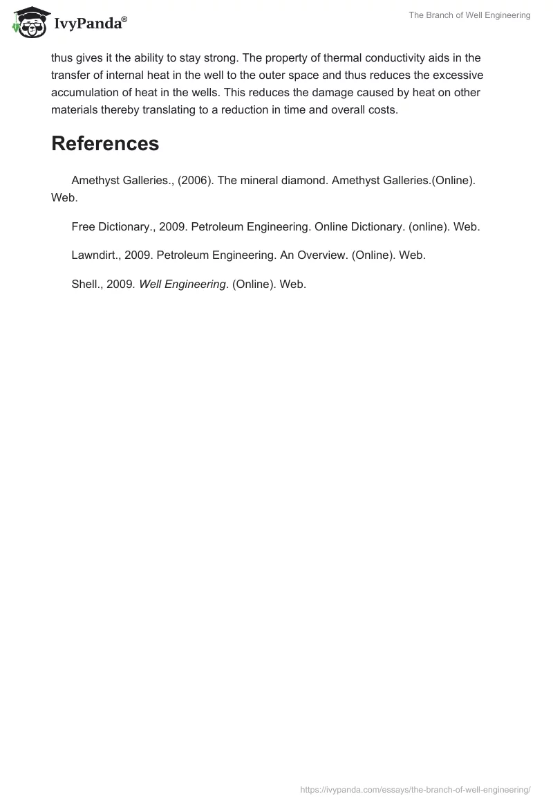 The Branch of Well Engineering. Page 4