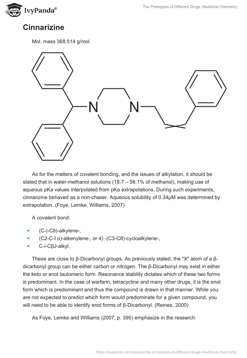 The Prototypes of Different Drugs: Medicinal Chemistry. Page 3