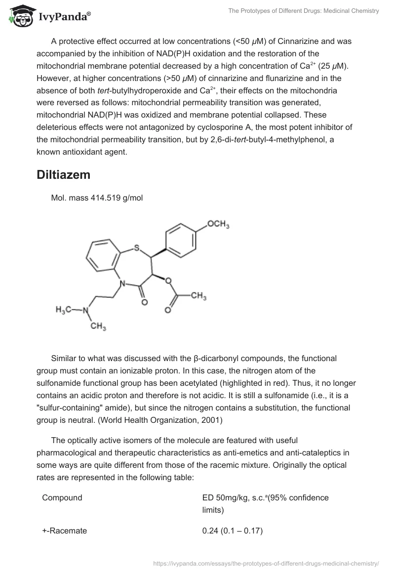 The Prototypes of Different Drugs: Medicinal Chemistry. Page 4