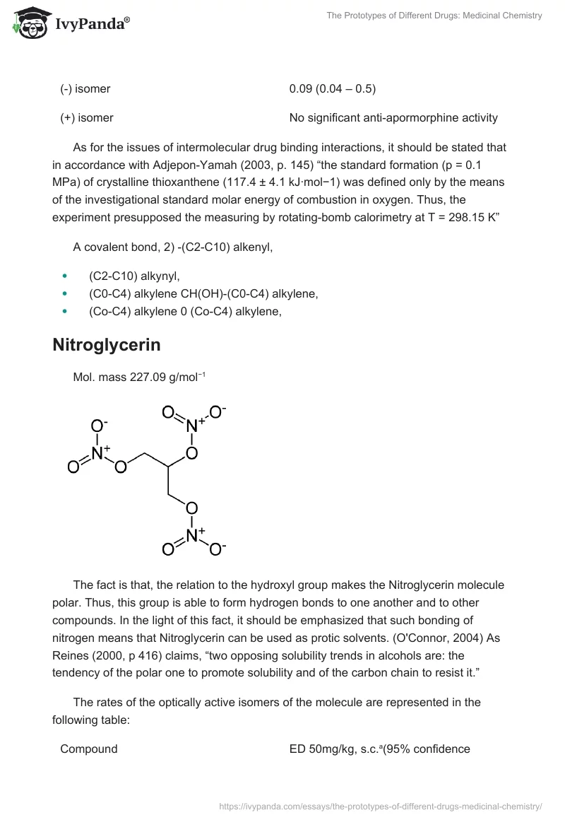 The Prototypes of Different Drugs: Medicinal Chemistry. Page 5