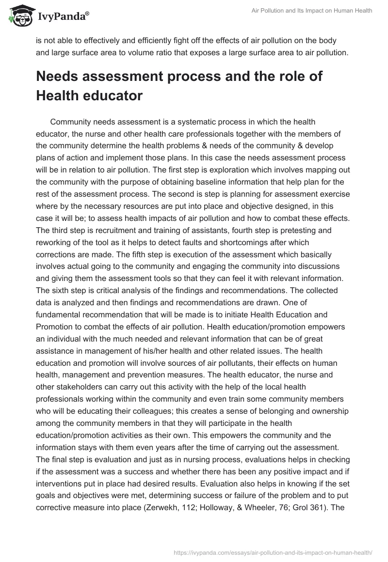 Air Pollution and Its Impact on Human Health. Page 2