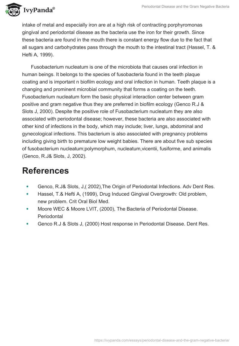 Periodontal Disease and the Gram Negative Bacteria. Page 2