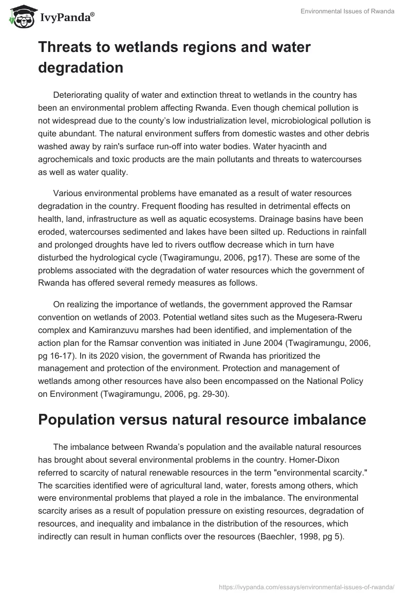 Environmental Issues of Rwanda. Page 3
